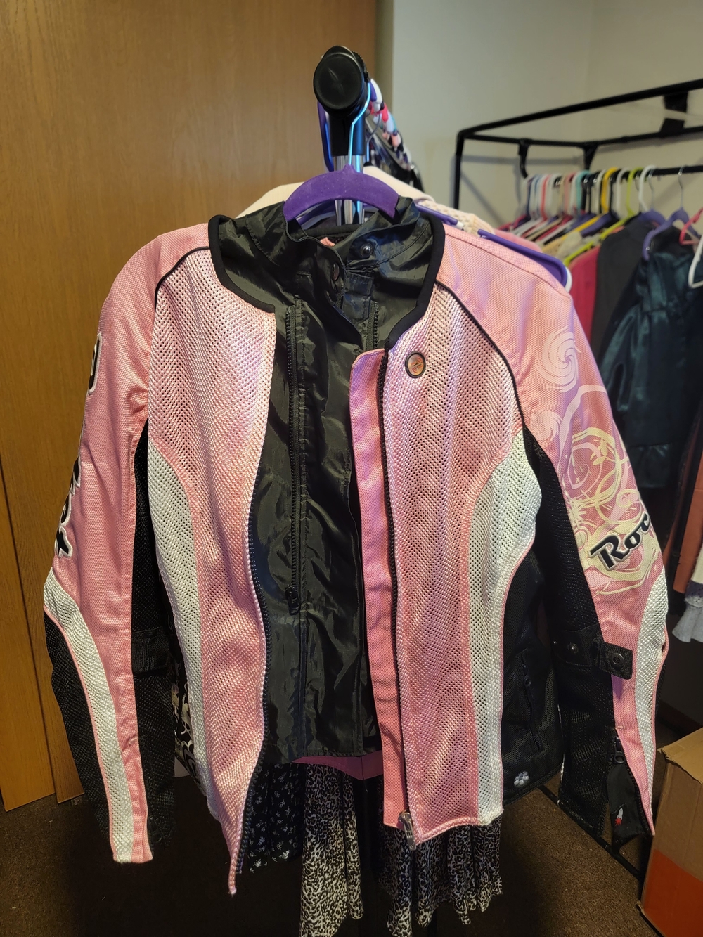 Women’s Pink Mesh Motorcycle Jacket